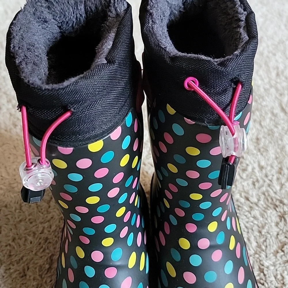 Western Chief Girls Size 12 Waterproof Winter Boots Faux Fur Lined -30°F EUC - Picture 5 of 14
